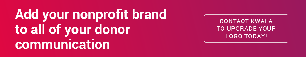 Add your new nonprofit brand to your donor thank you letters. 