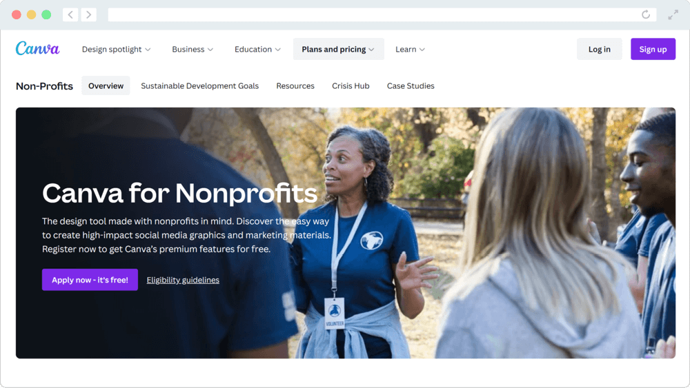 Canva's nonprofit graphic design tools empower organizations to create everything from logos to social media content.
