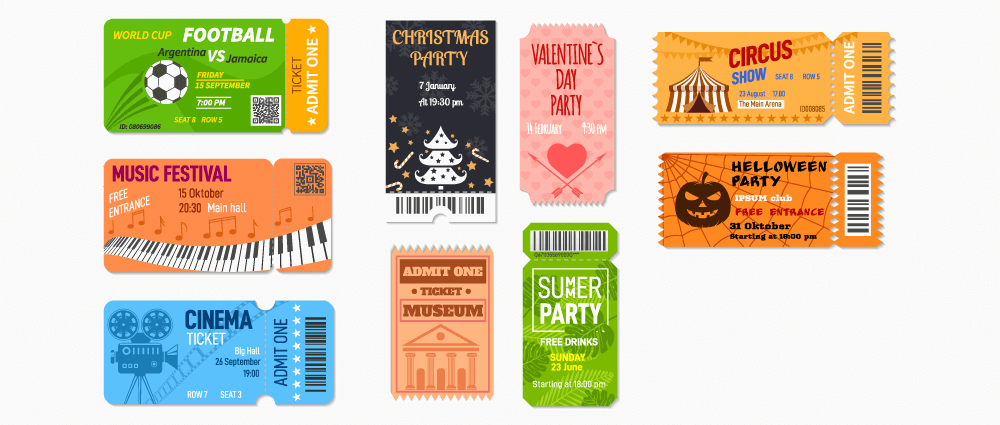 Event tickets make for great volunteer appreciation ideas.